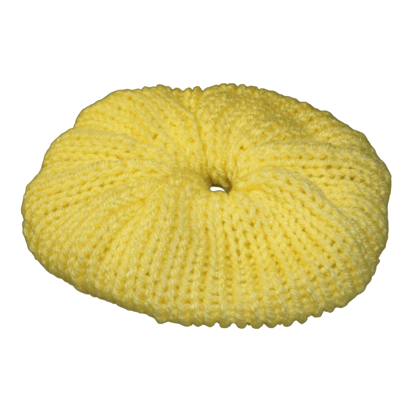 xl yellow crochet scrunchie