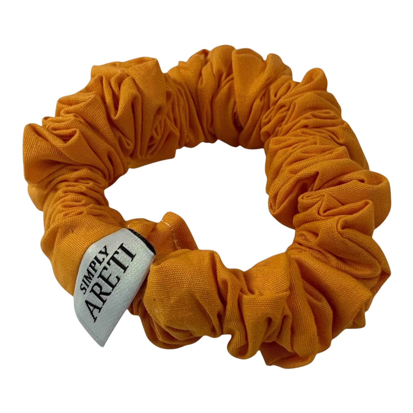 Extra Long Summer Orange Scrunchie – Handmade in XS