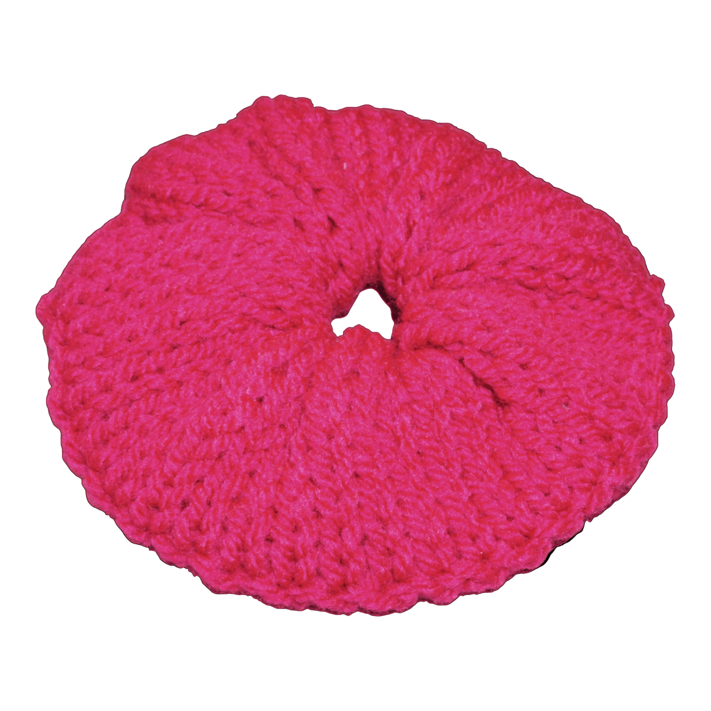 fucshia crochet scrunchie