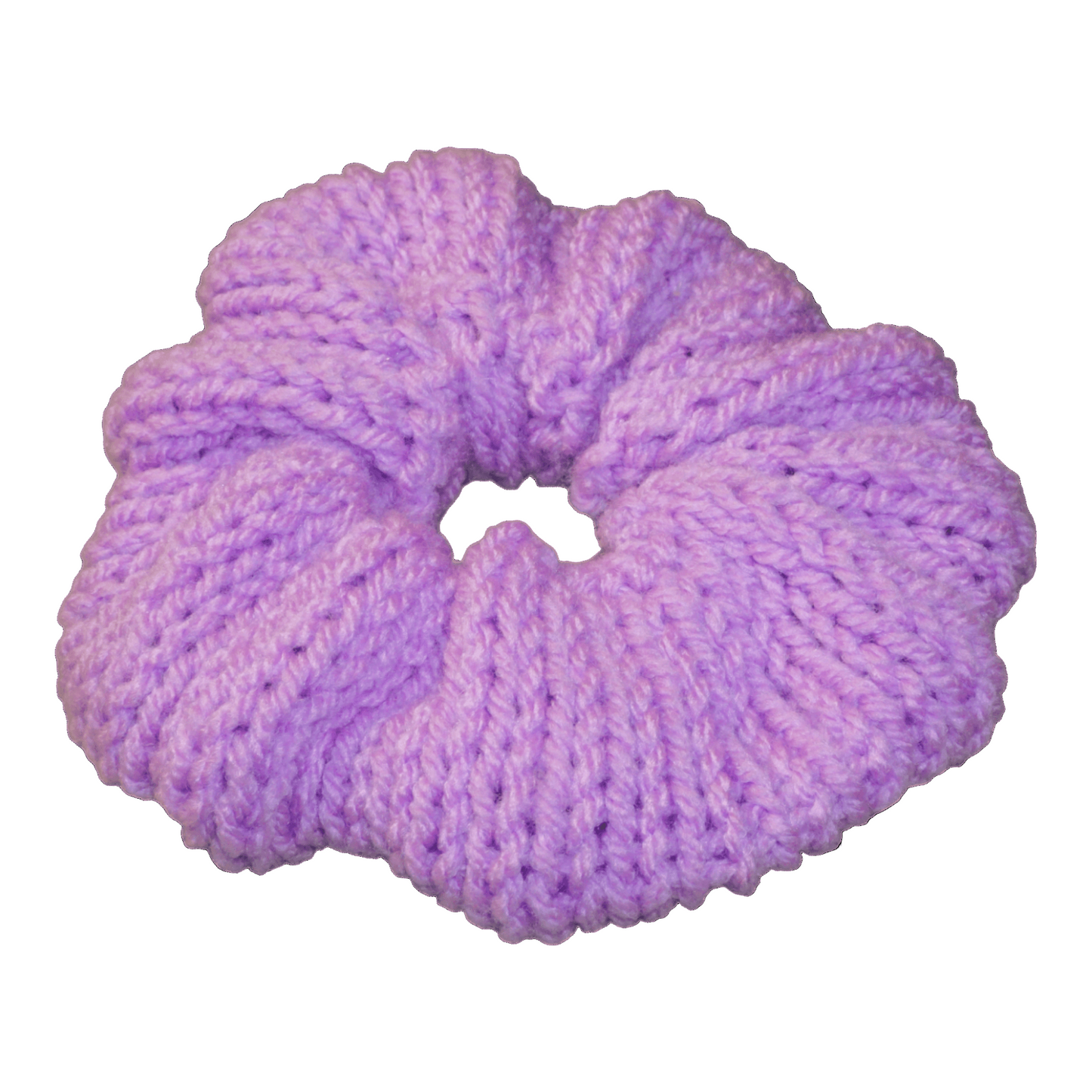 purple crochet scrunchie