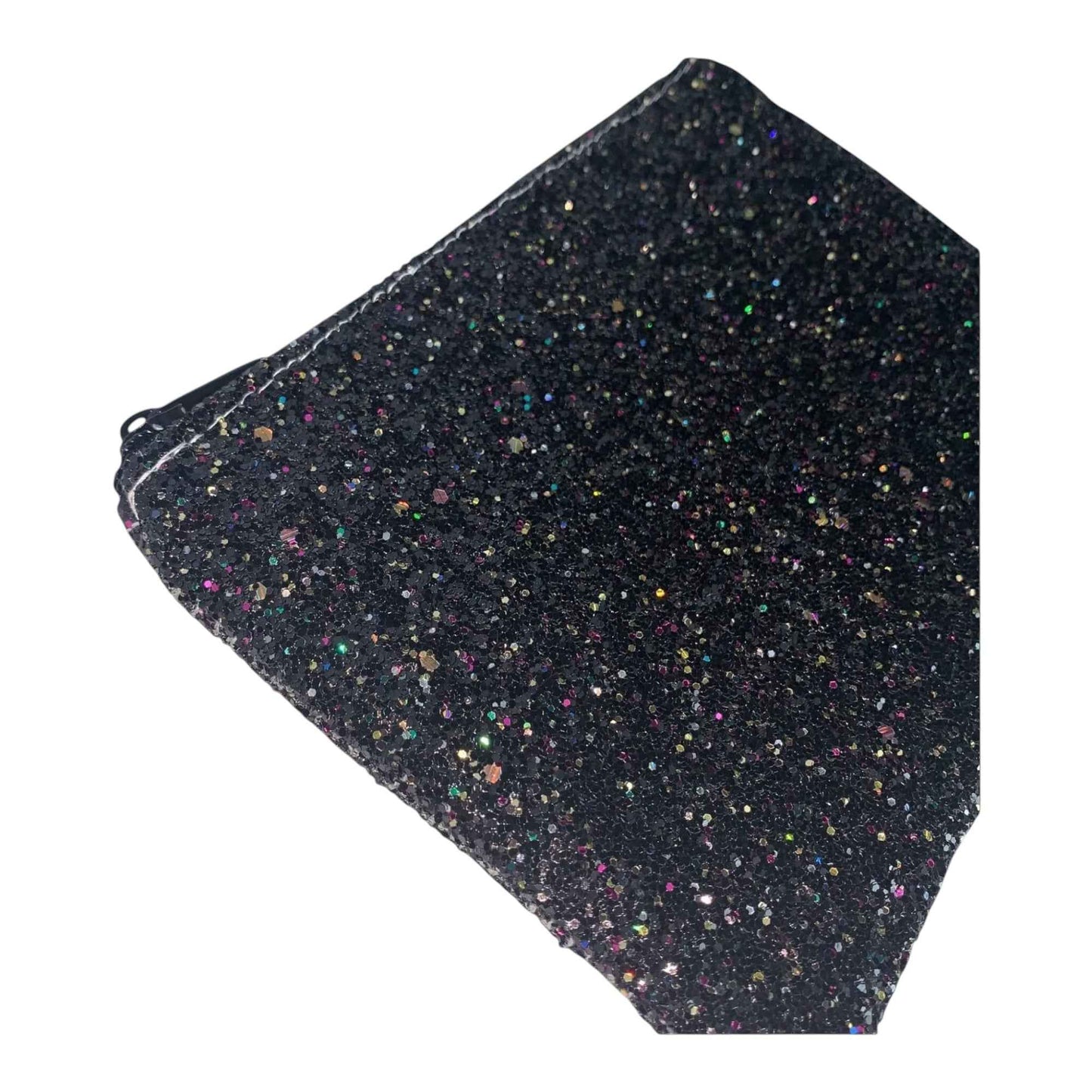 Black Glitter Faux Leather Clutch – Glam Handmade Evening Bag