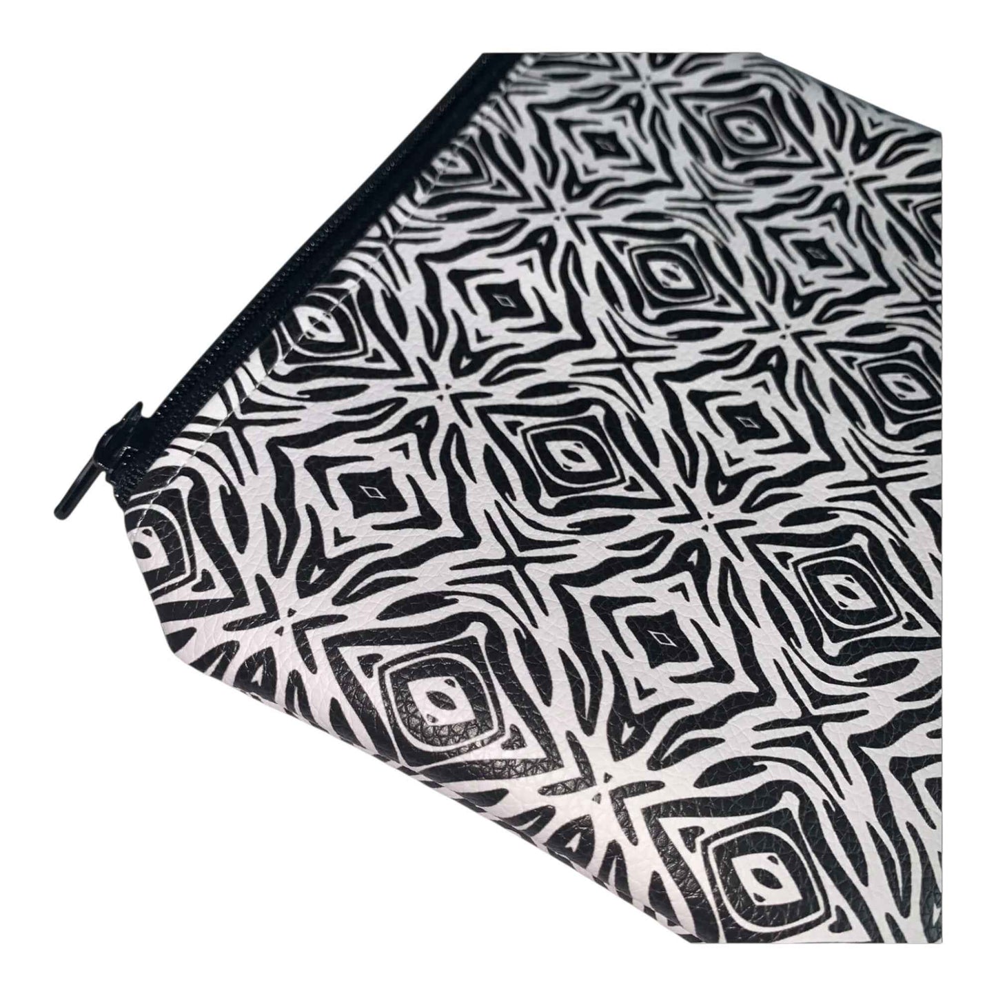 Zebra Print Faux Leather Clutch – Bold Handmade Animal Print Bag