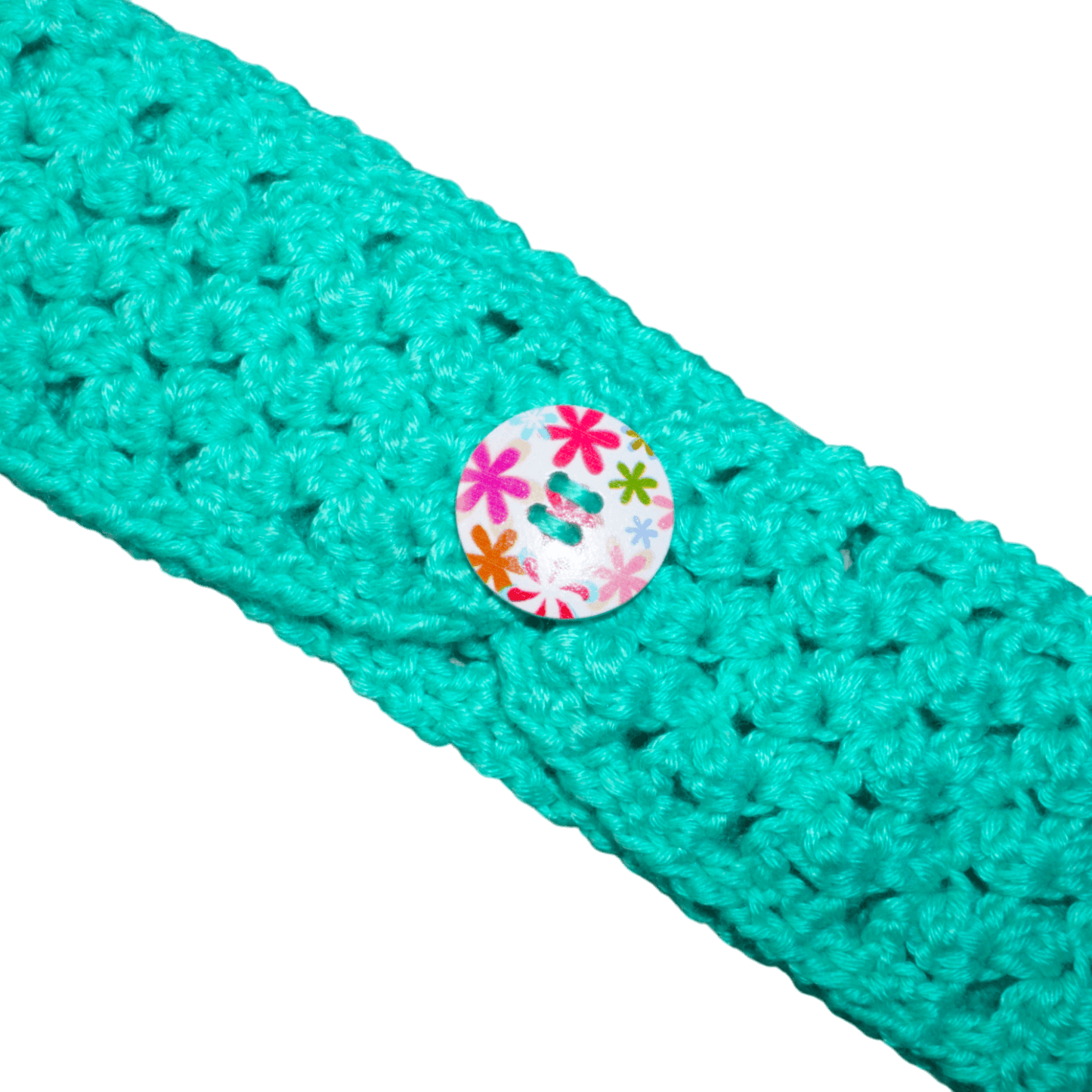 Green Crochet Headband - 24 cm - Handmade