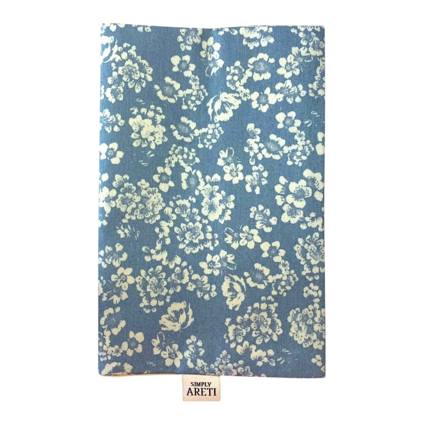 Floral Denim Health Book Cover – Handmade Pouch for Baby Booklet