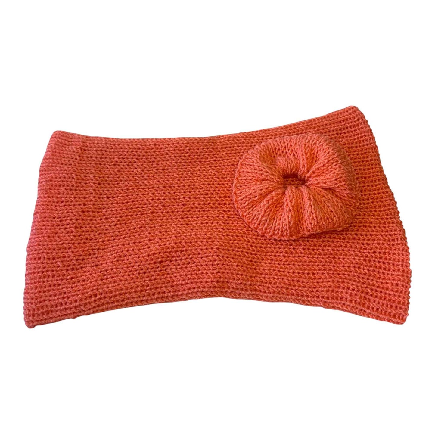 Coral – Crochet Neck Warmer & Scrunchie Set