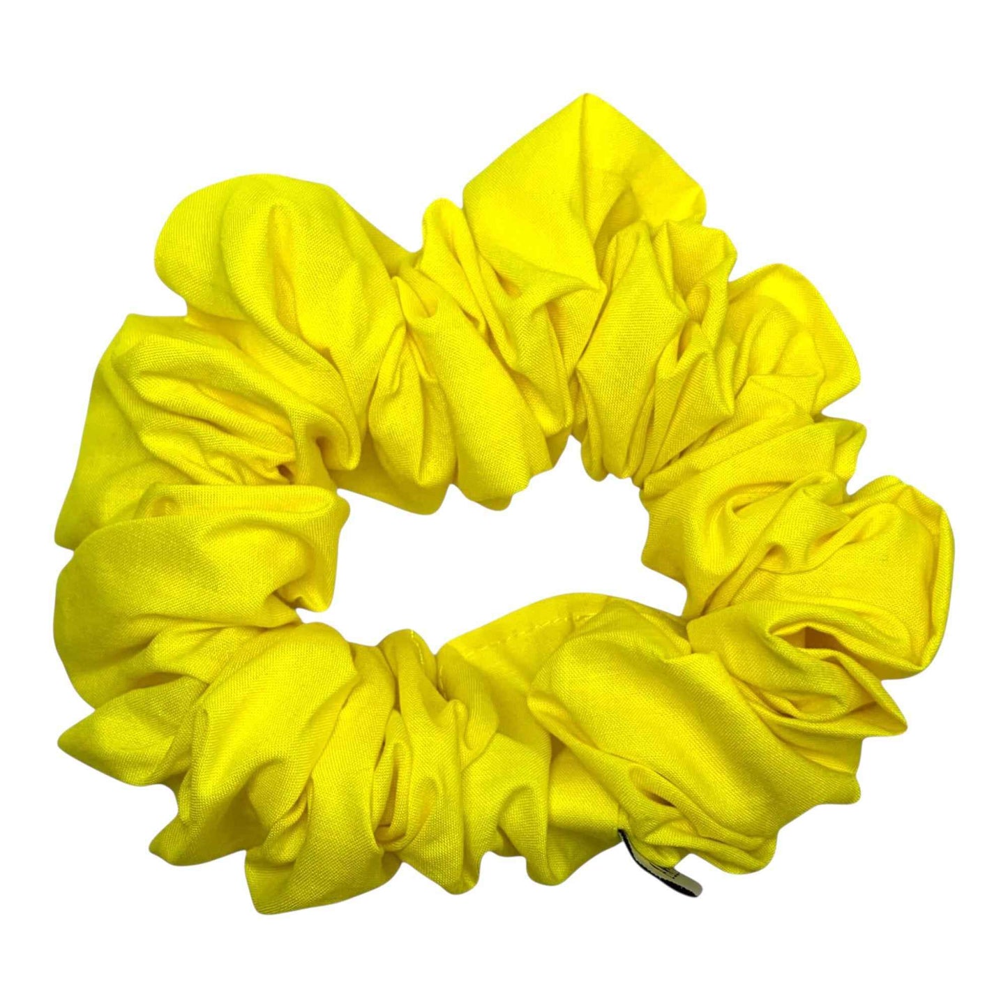 XL Yellow Handmade Crochet Scrunchie – Soft Hypoallergenic Hair Tie