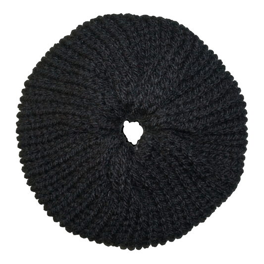 XL black crochet scrunchie