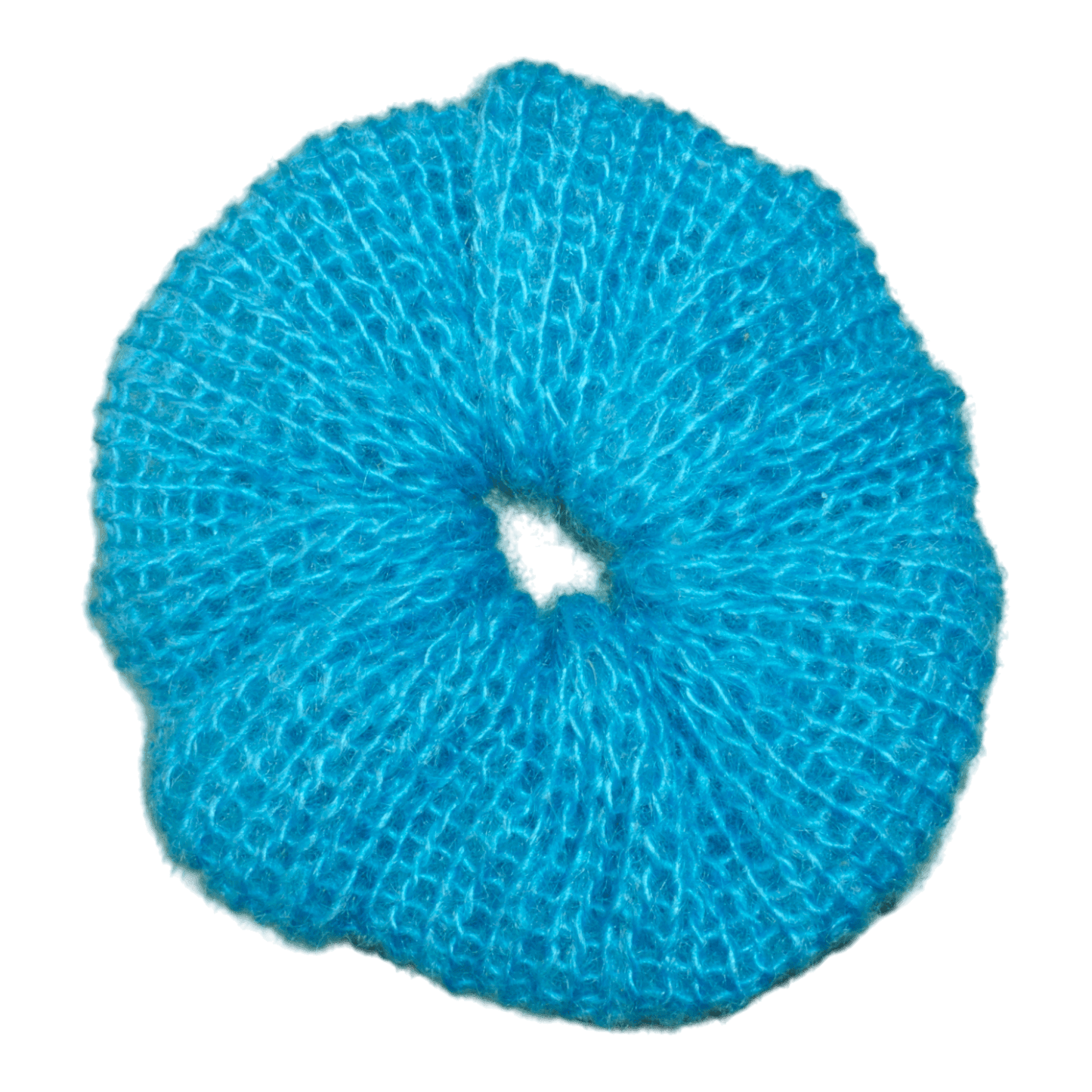 XL blue crochet scrunchie