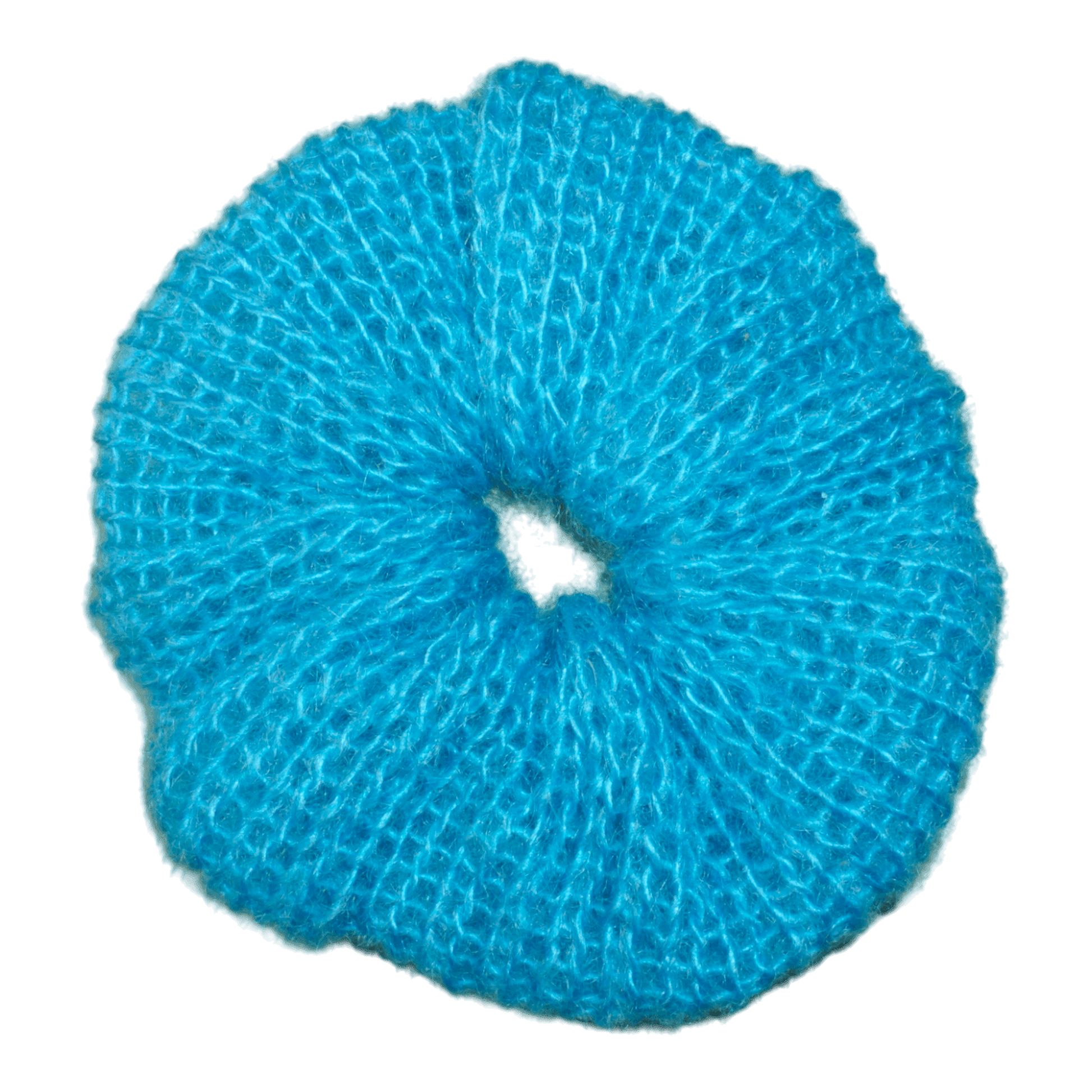 XL blue crochet scrunchie