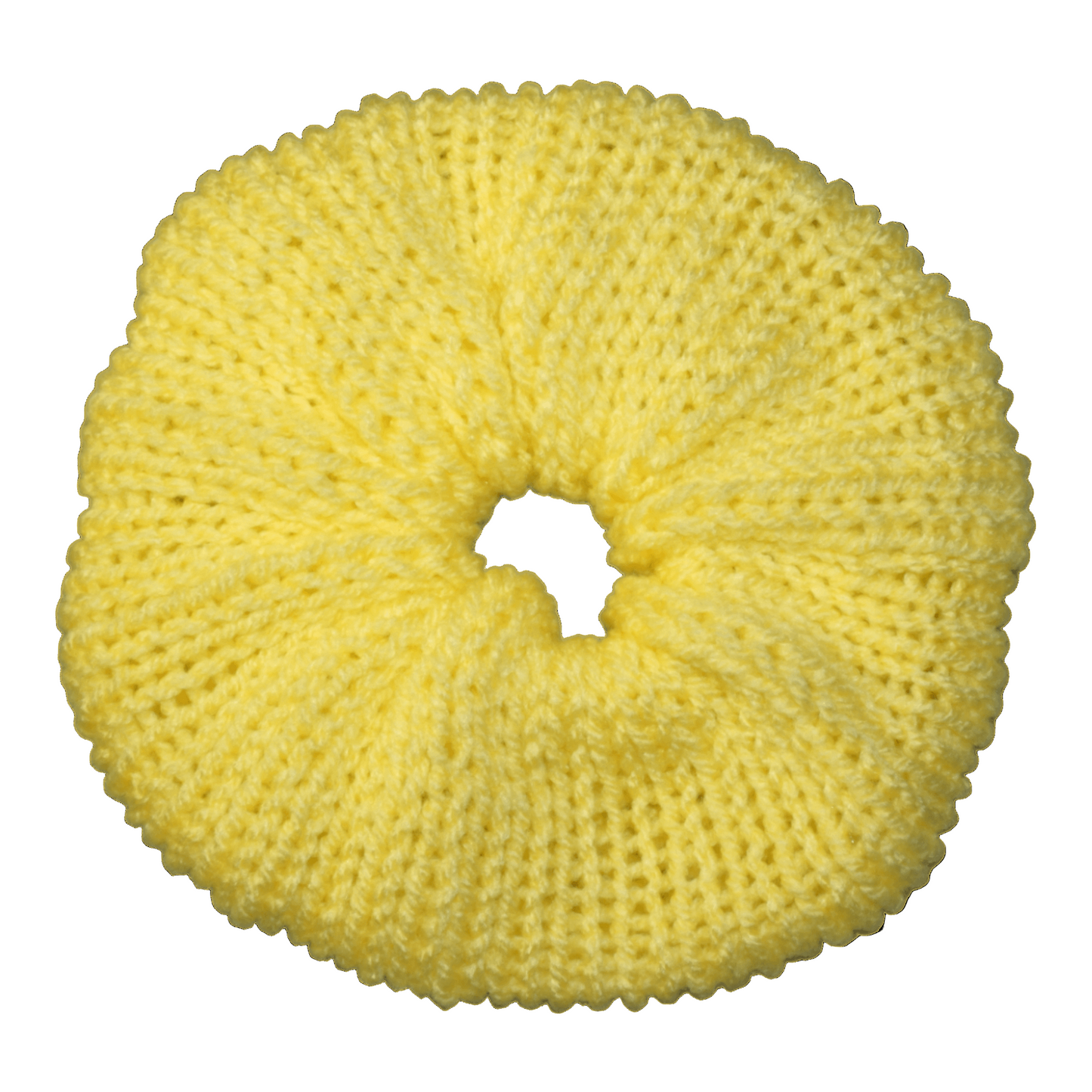 XL yellow crochet scrunchie