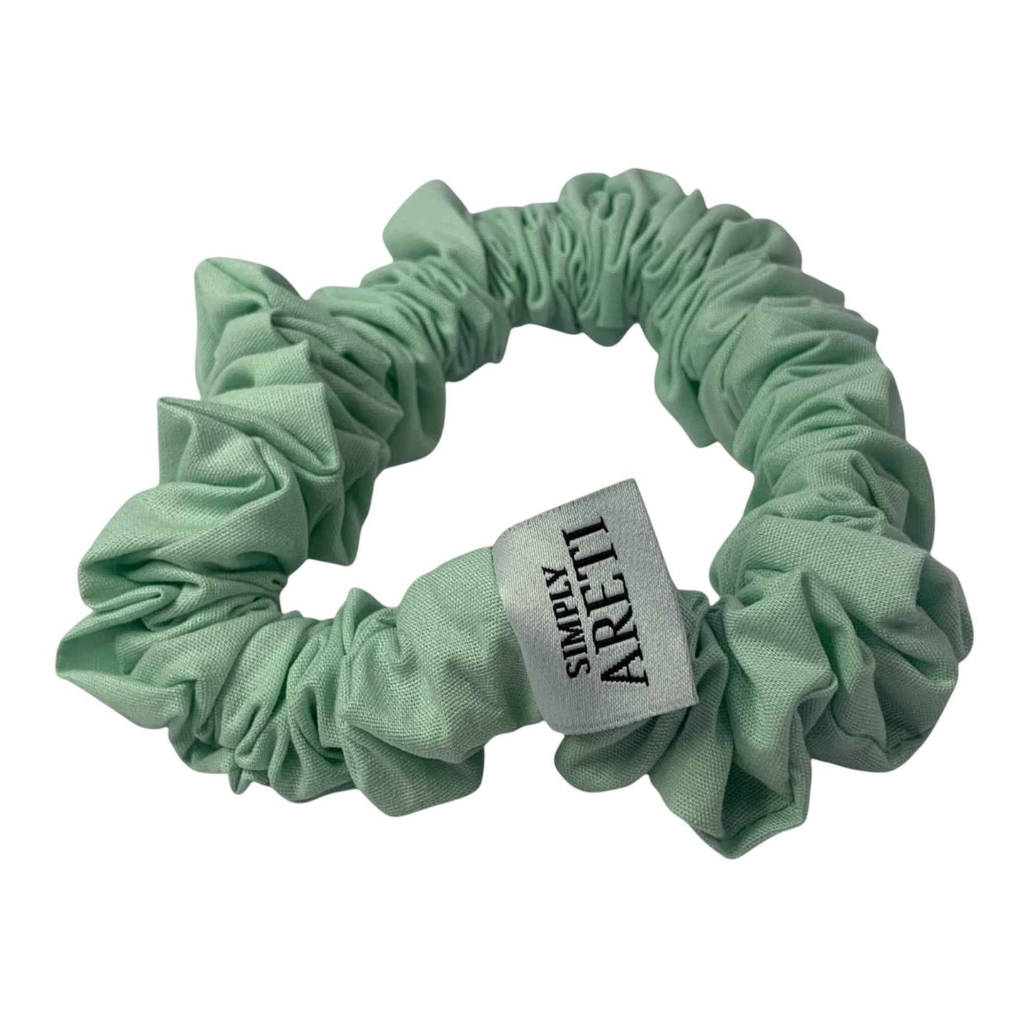 Extra Long Mint Green Scrunchie – Handmade in XS