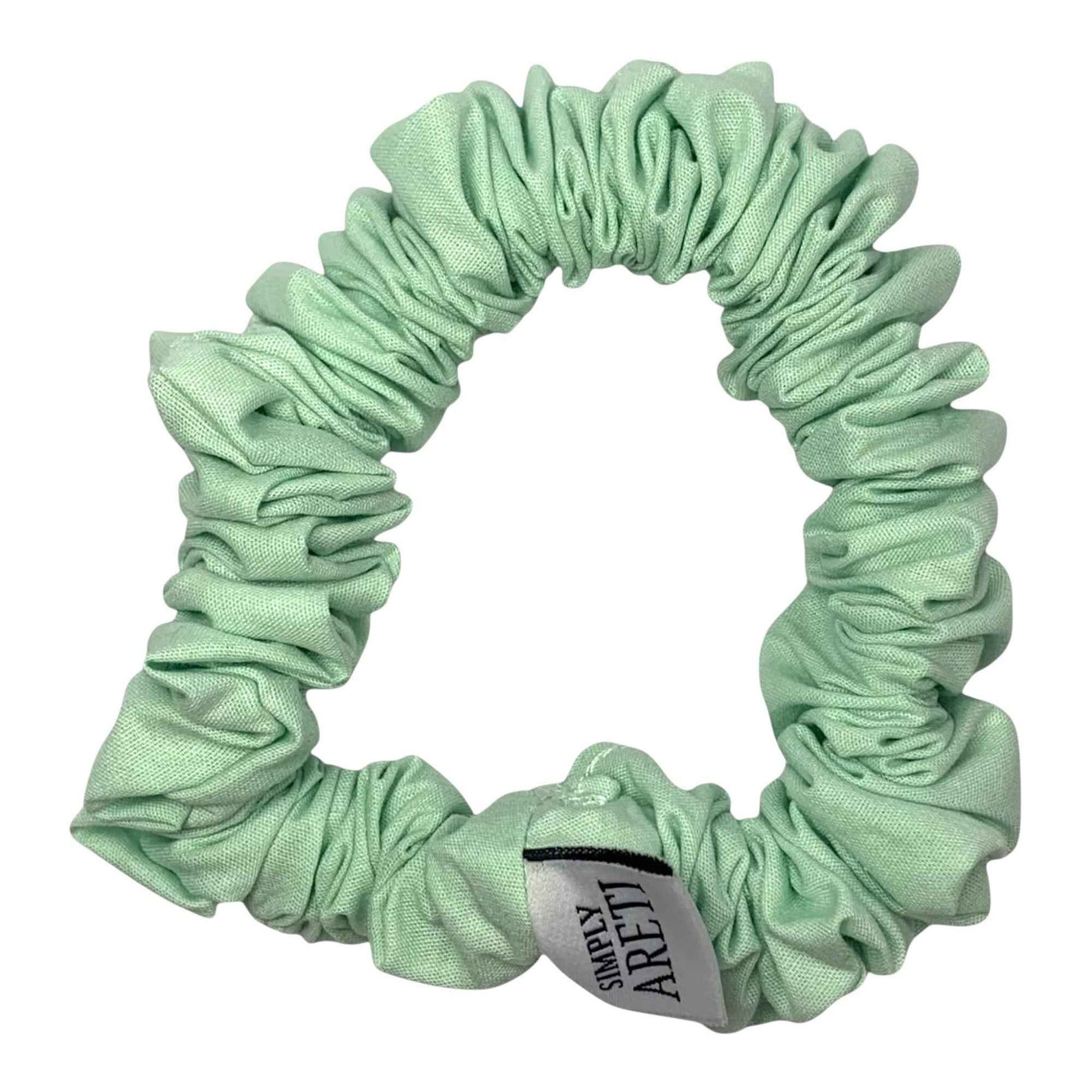 Extra Long Mint Green Scrunchie – Handmade in XS