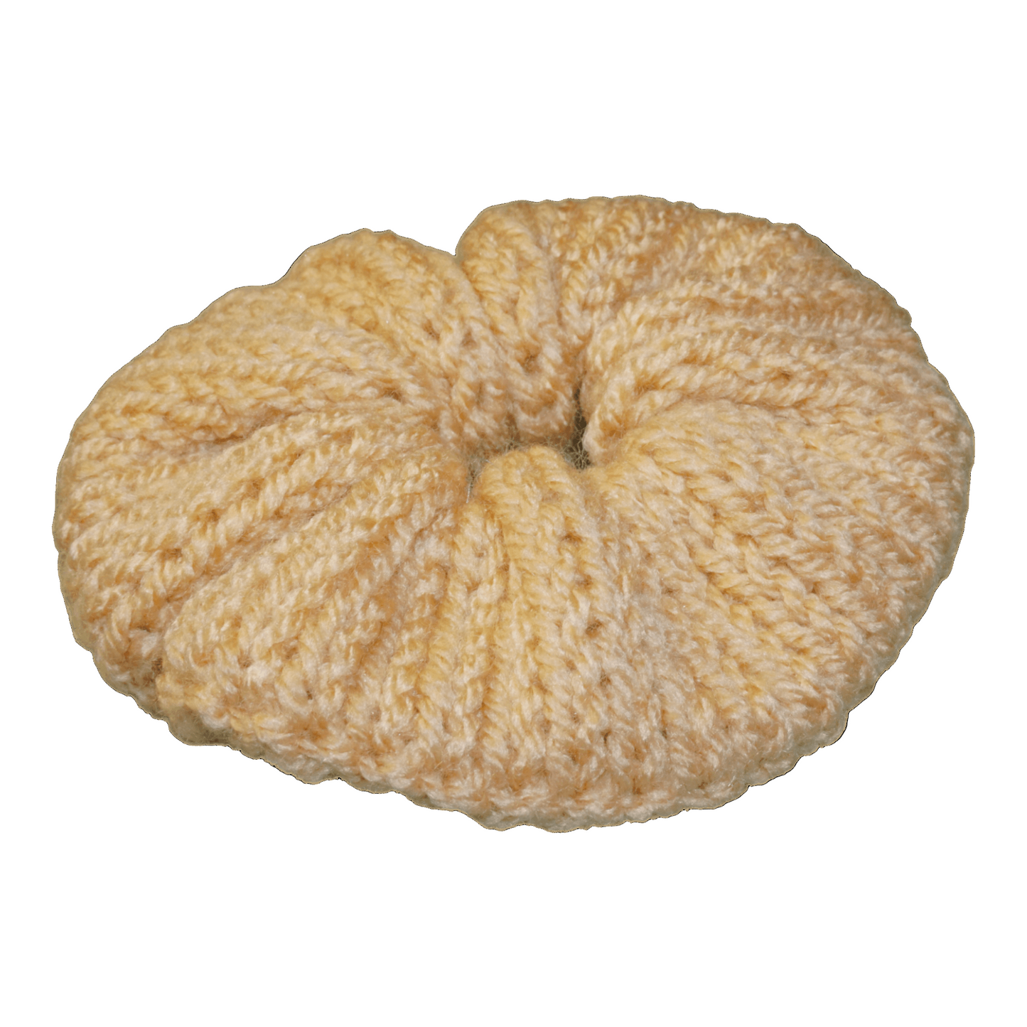 beige crochet scrunchie