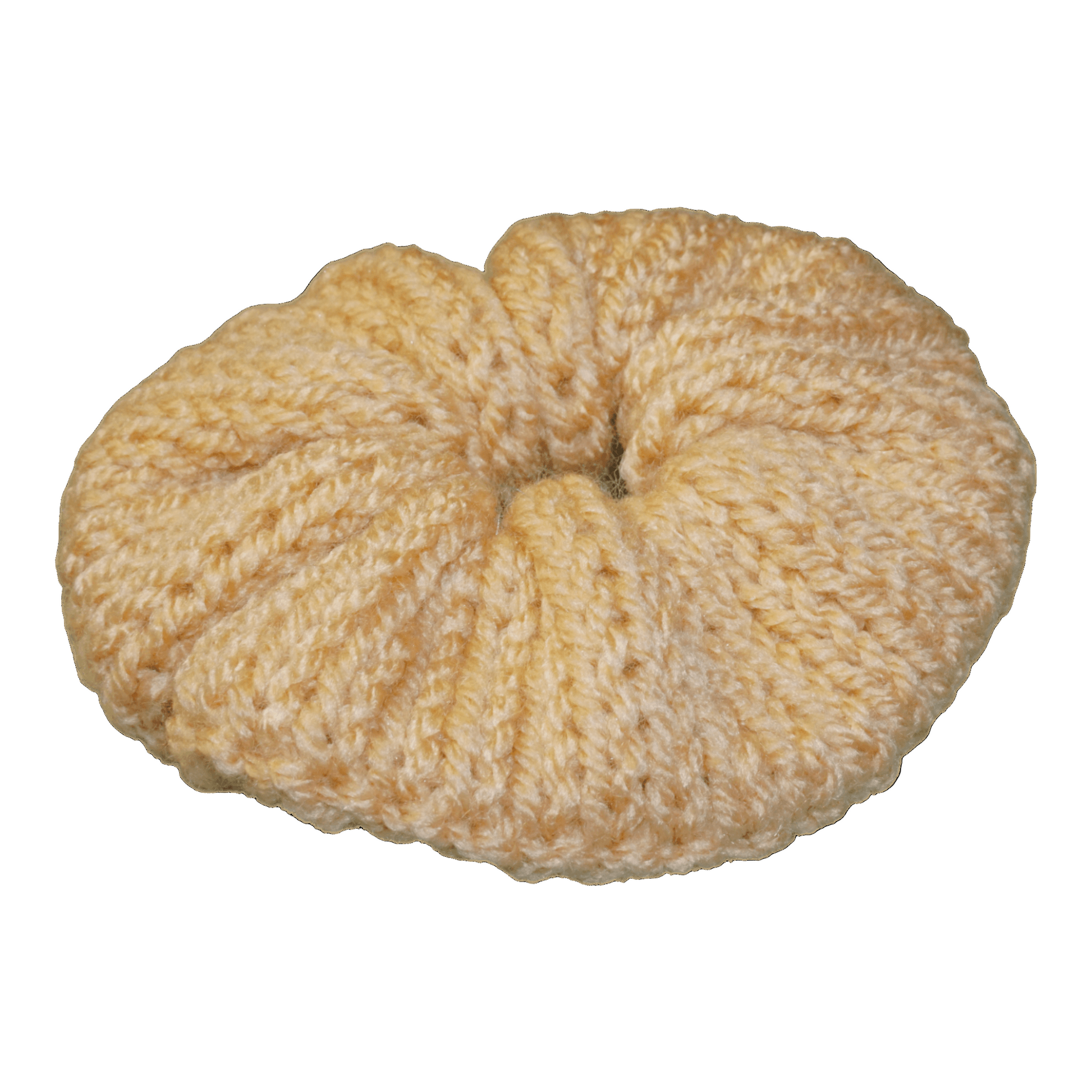 beige crochet scrunchie