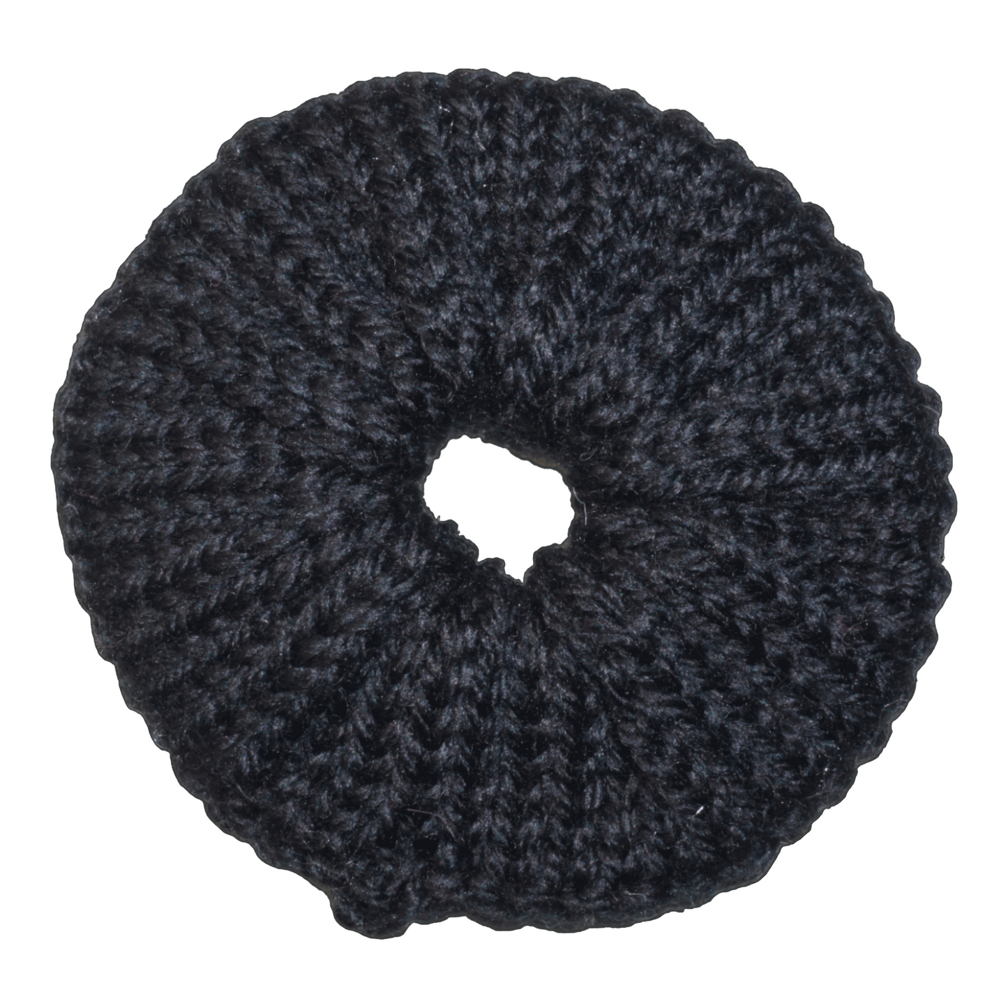 black crochet scrunchie
