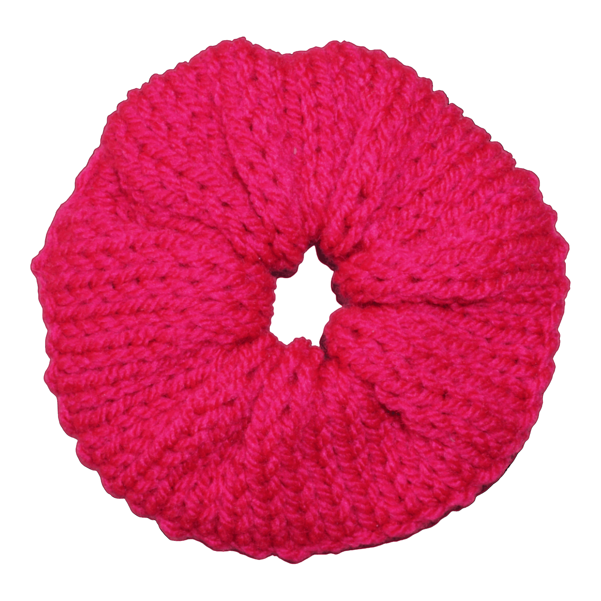 fucshia crochet scrunchie