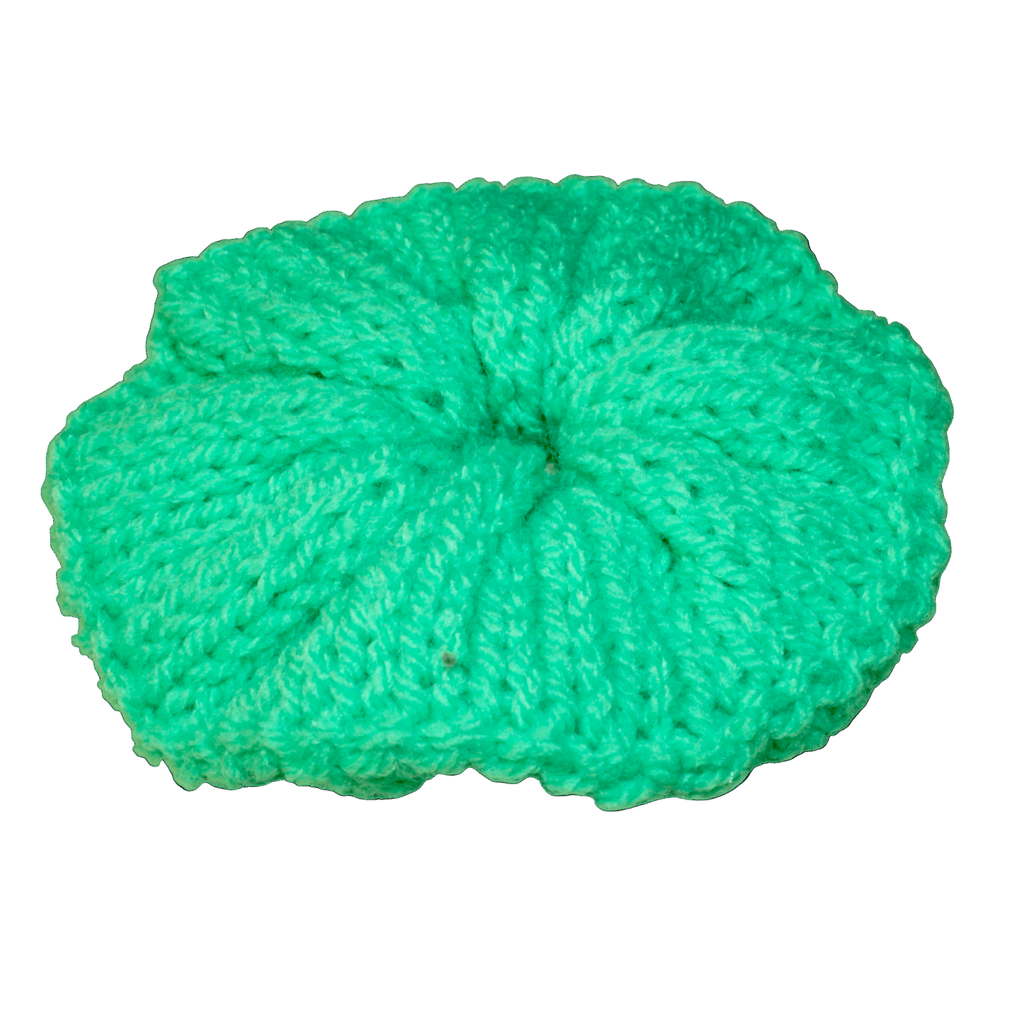 neon green crochet scrunchie