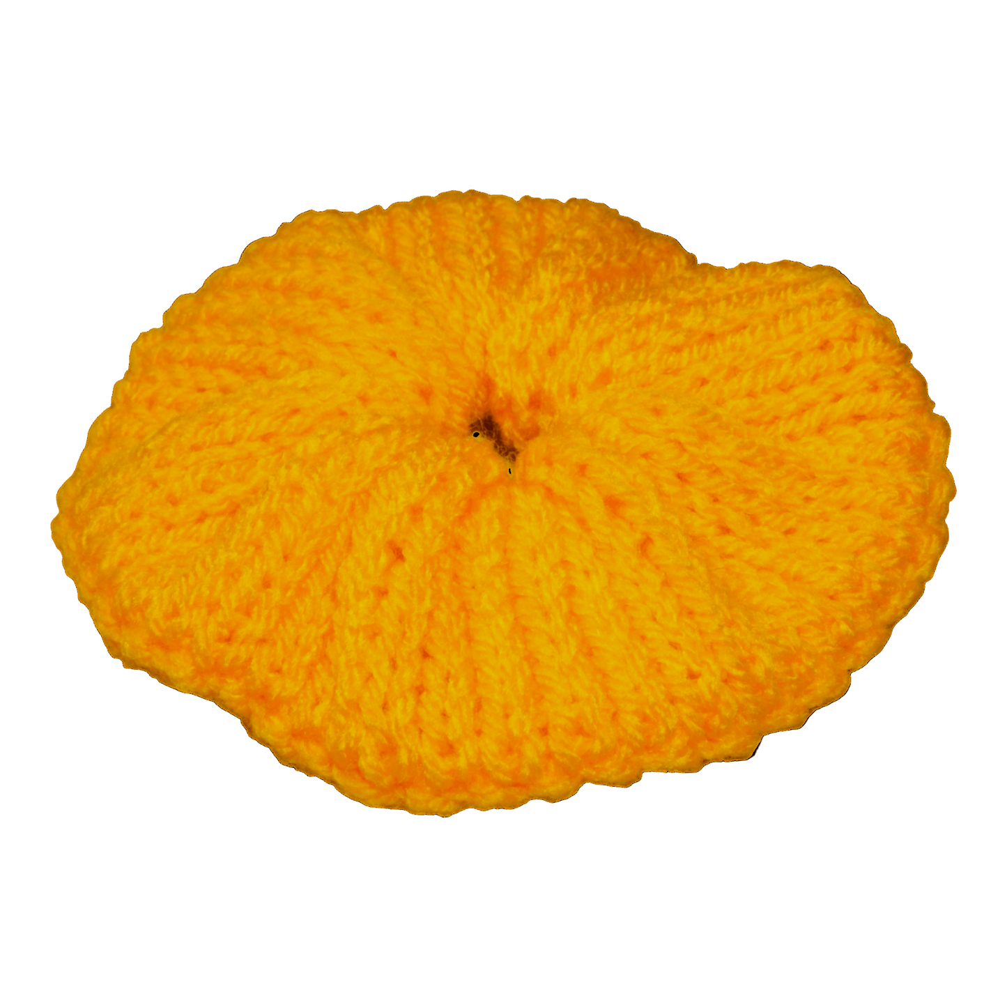 orange crochet scrunchie