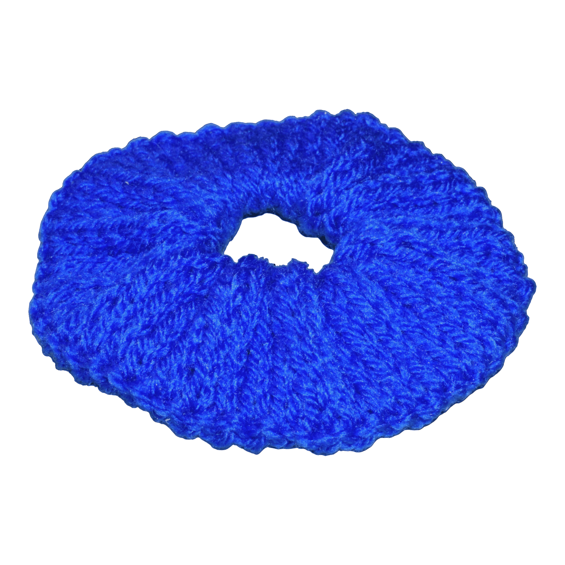 royal blue crochet scrunchie