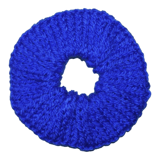 royal blue crochet scrunchie