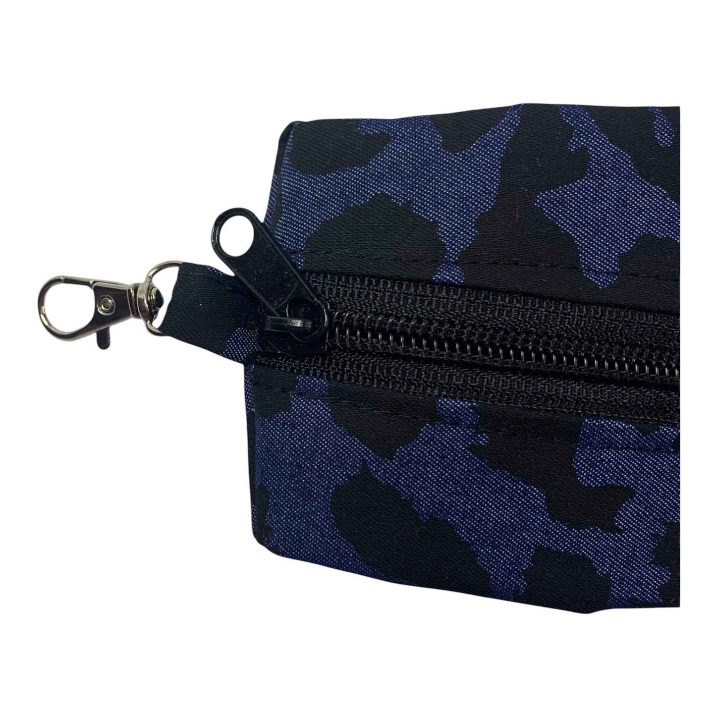 Mini Leopard Denim Pouch – AirPods & Coin Case