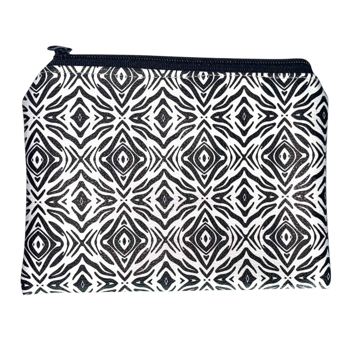 Zebra Print Faux Leather Clutch – Bold Handmade Animal Print Bag