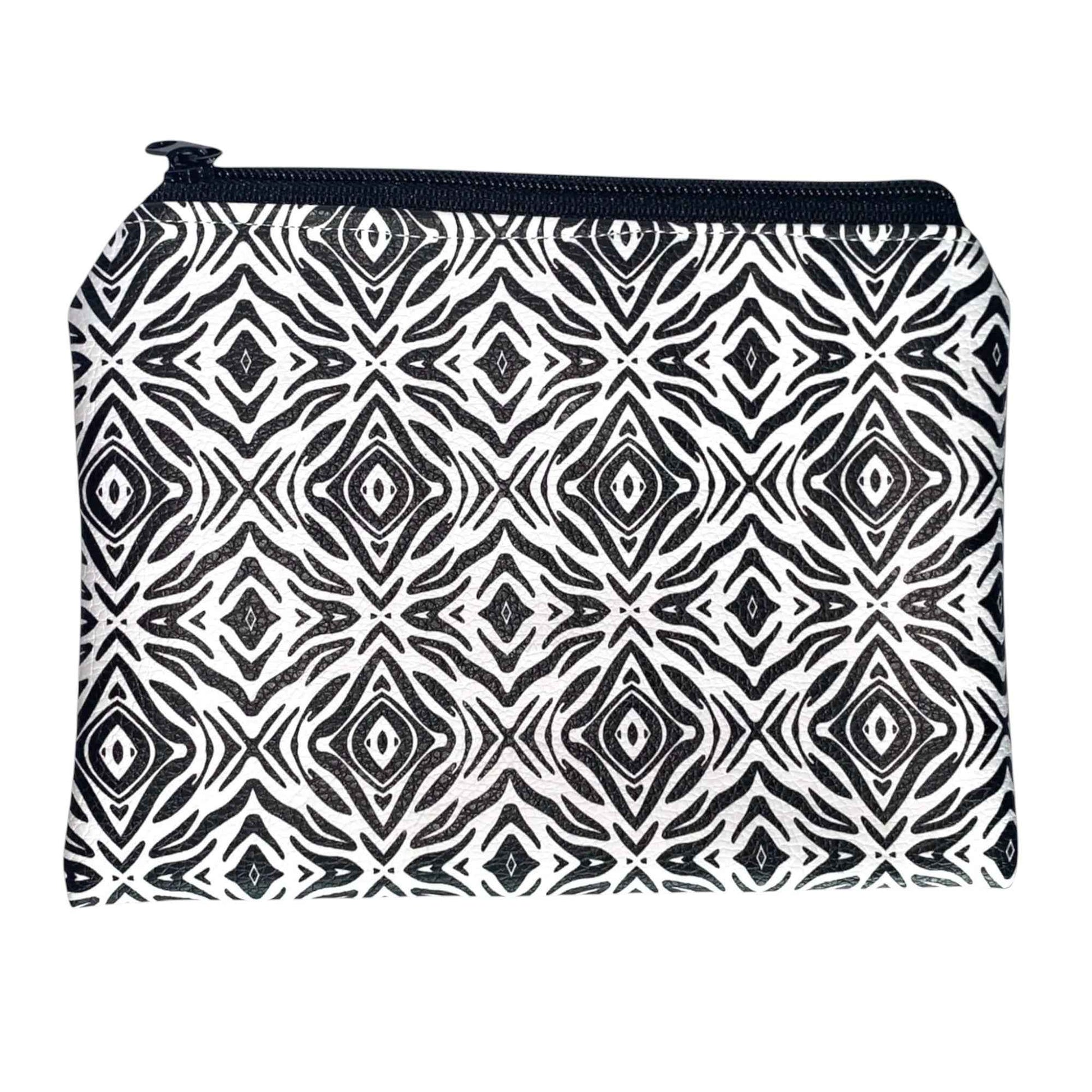 Zebra Print Faux Leather Clutch – Bold Handmade Animal Print Bag