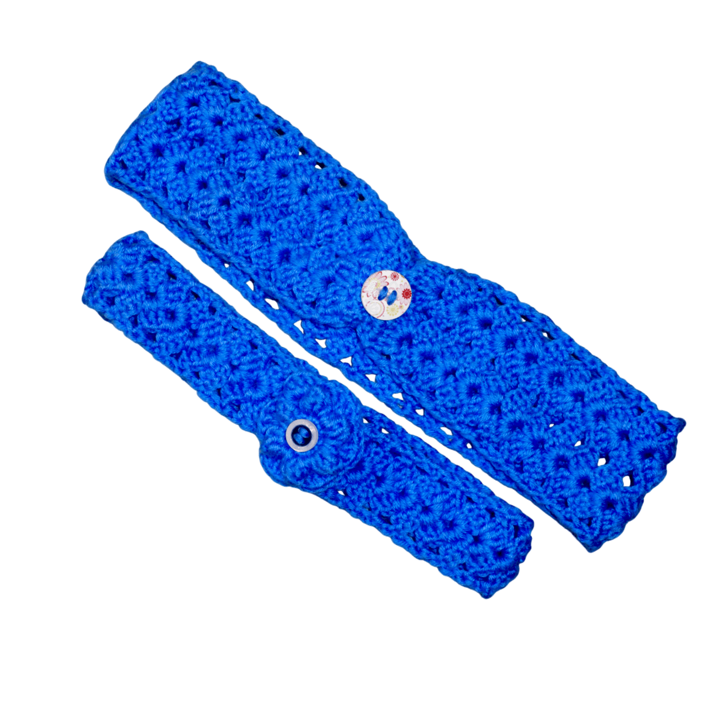 Royal Blue Crochet Headband – 22 cm - Handmade