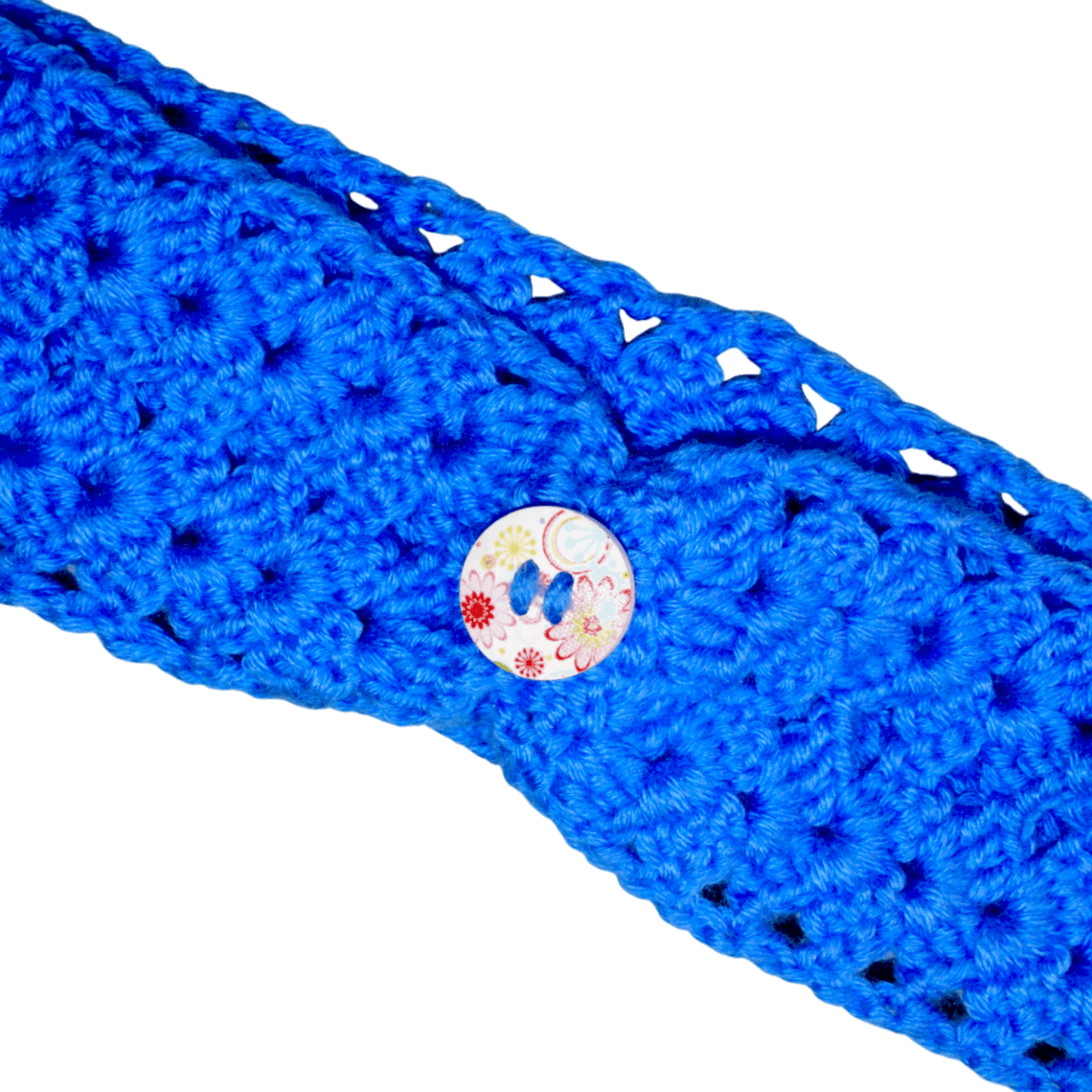 Royal Blue Crochet Headband – 22 cm - Handmade
