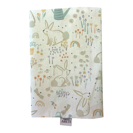 Pastel Baby Health Book Cover – Cute Bunny & Floral Print