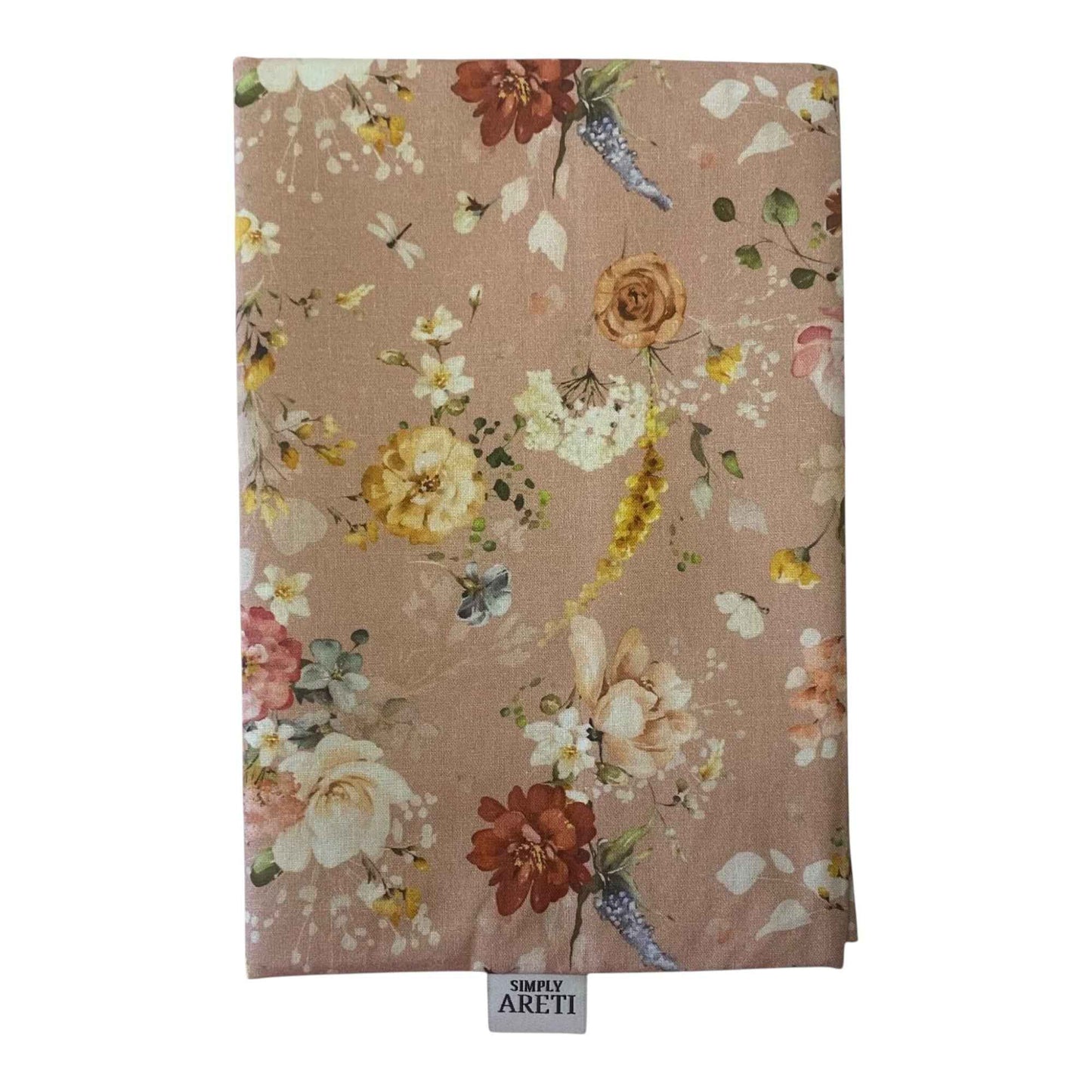 Dusty Pink Baby Health Book Cover – Handmade with Floral Print & Inner Flaps