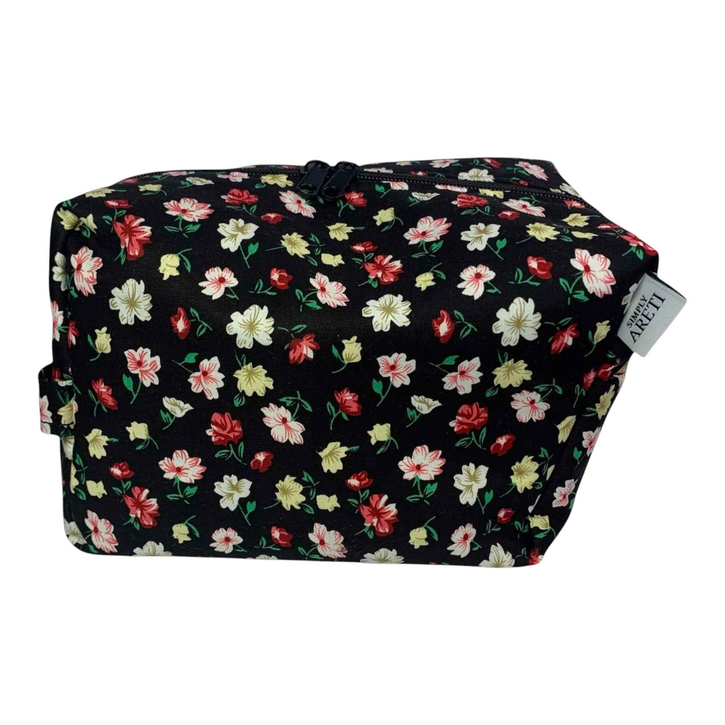 Classic Floral Pouch – Elegant Handmade Organizer with Inner Pocket