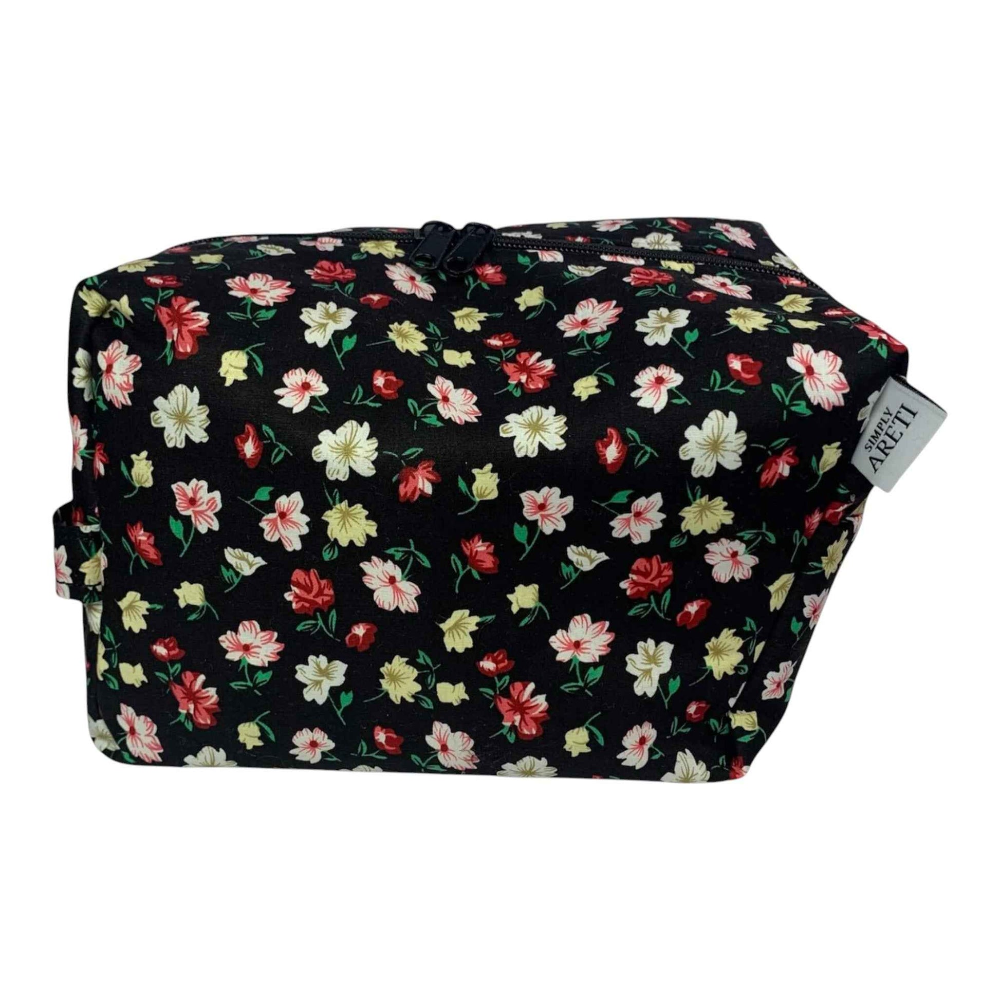 Classic Floral Pouch – Elegant Handmade Organizer with Inner Pocket