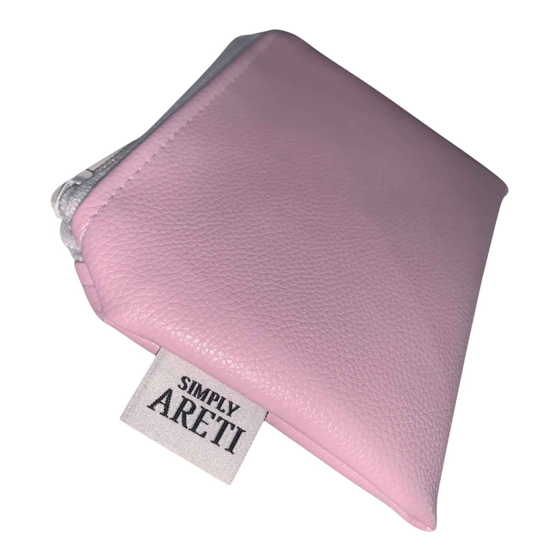 Soft Pink Vegan Leather Mini Pouch – Handmade Everyday Wallet