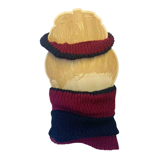 Black & Red – Crochet Scarf & Scrunchie Set