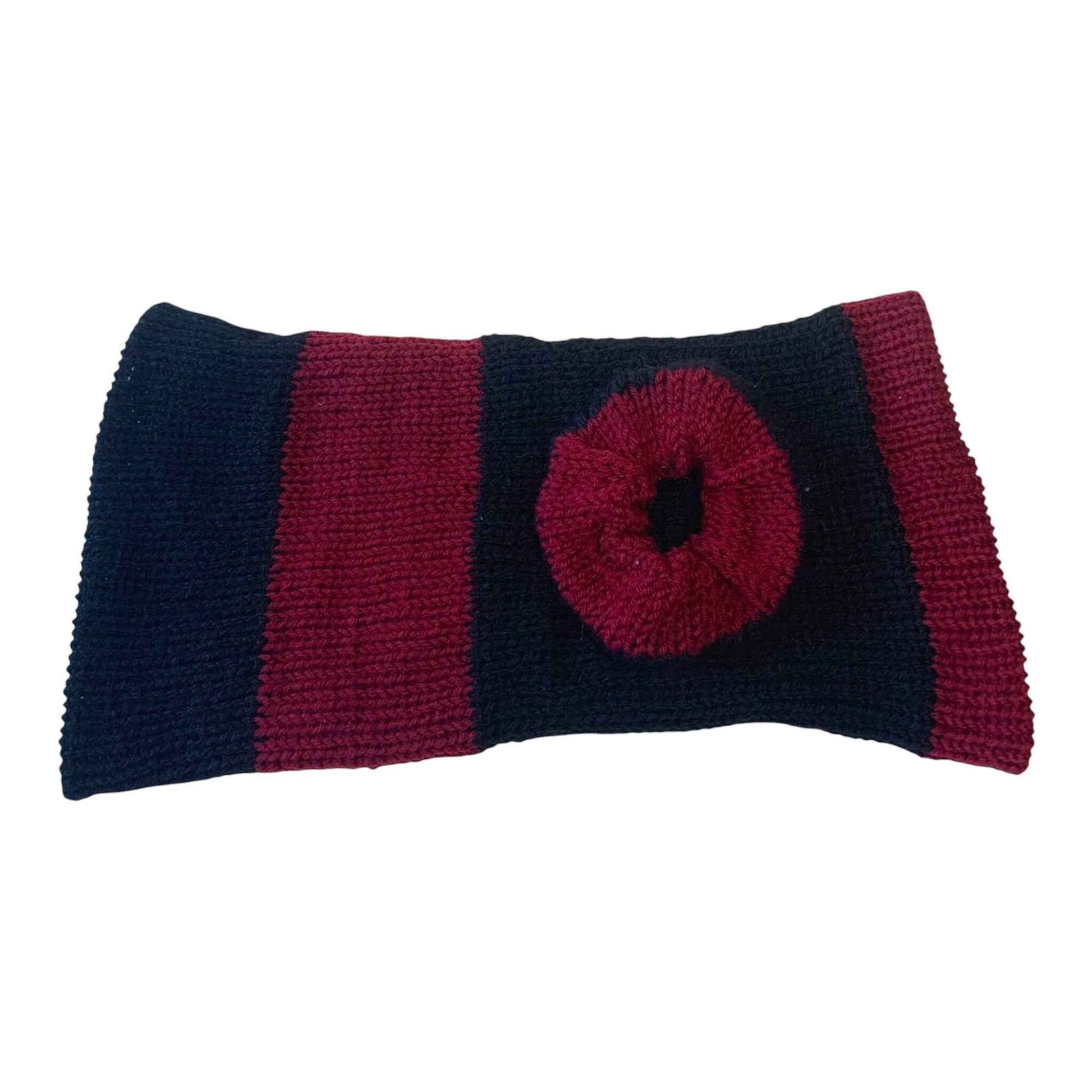 Black & Red – Crochet Scarf & Scrunchie Set