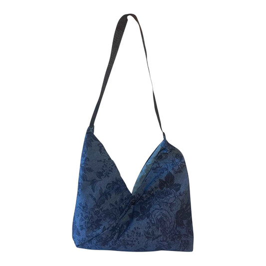 Origami Shoulder Bag – Black with Floral Print