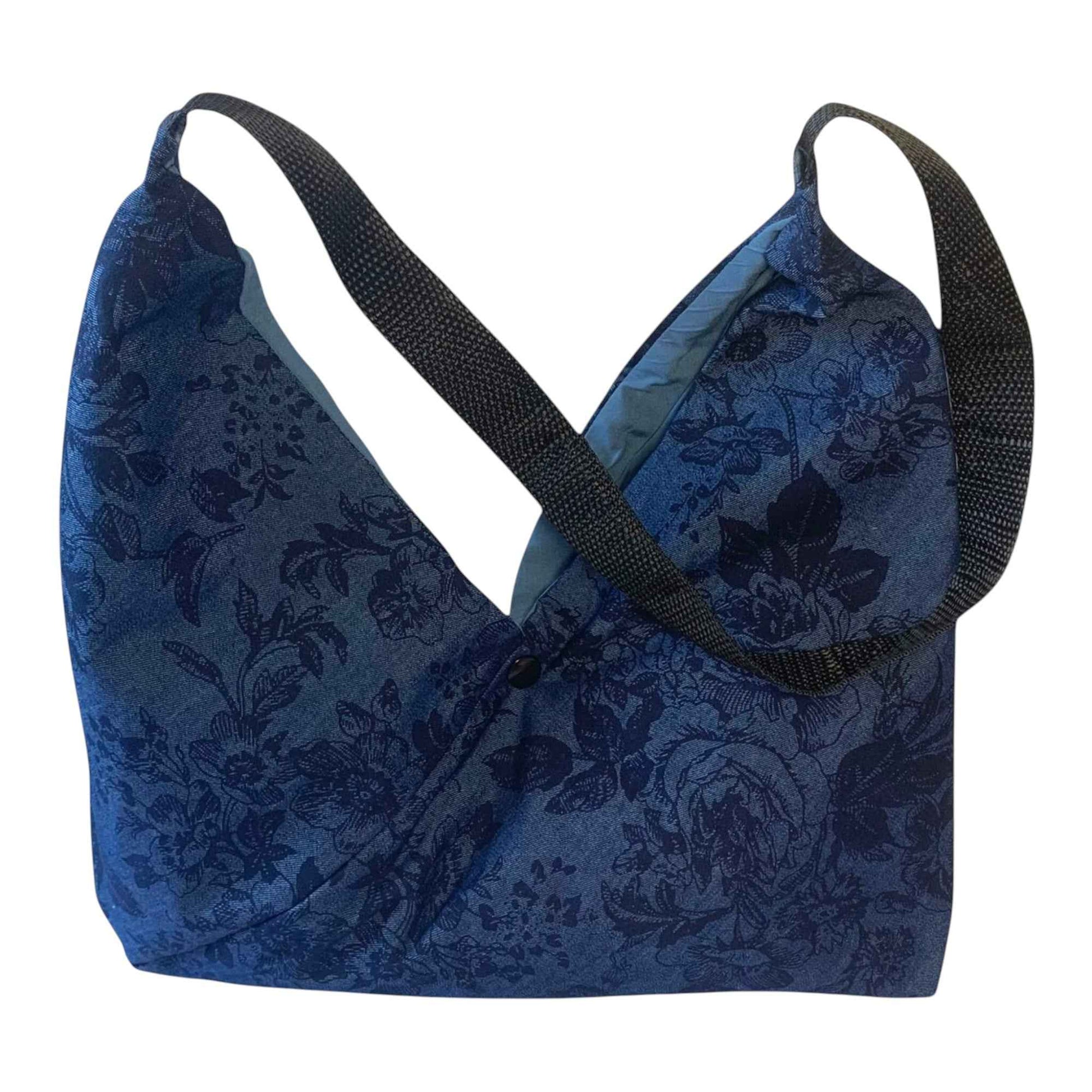 Origami Shoulder Bag – Black with Floral Print