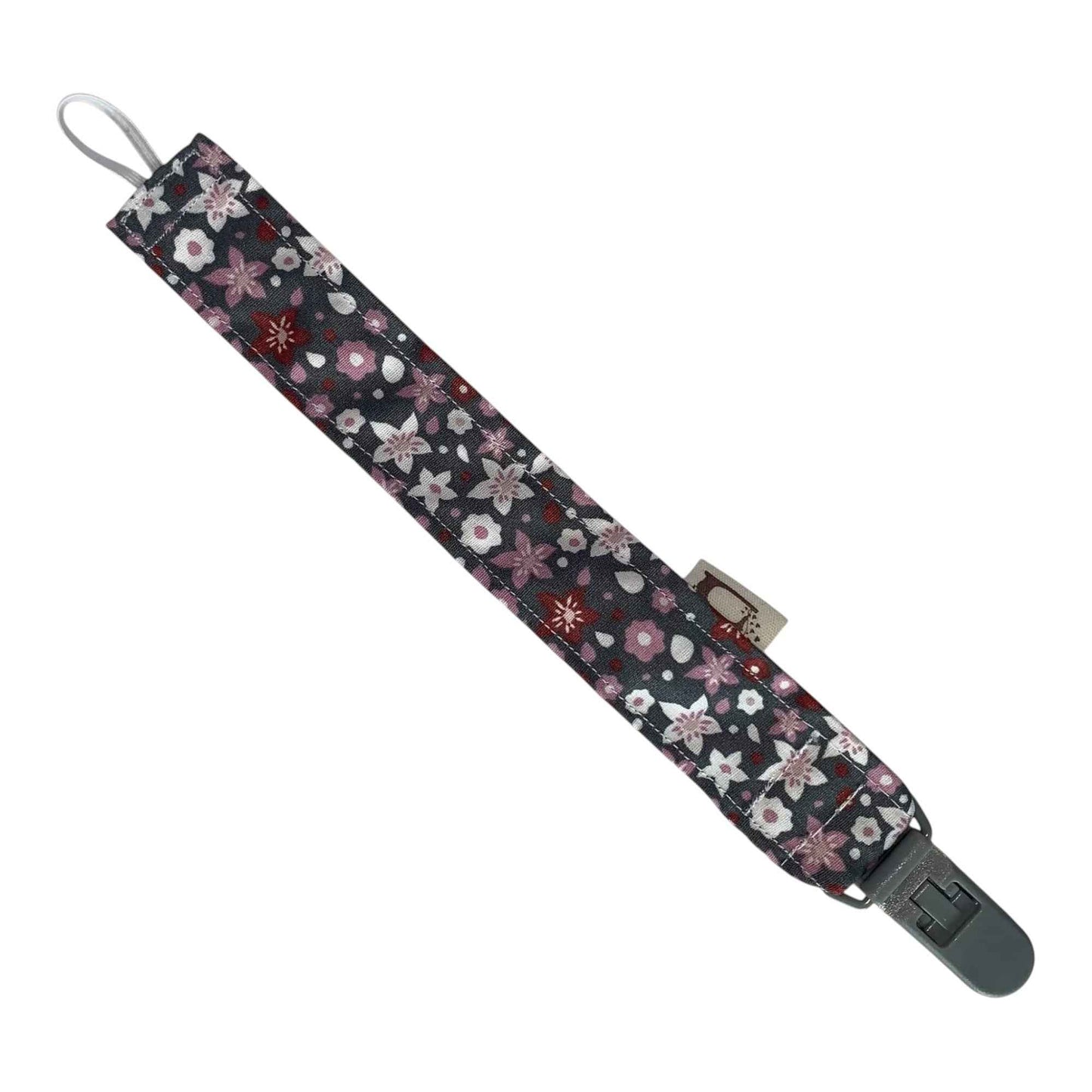 Dusty Garden Pacifier Clip – Floral Denim
