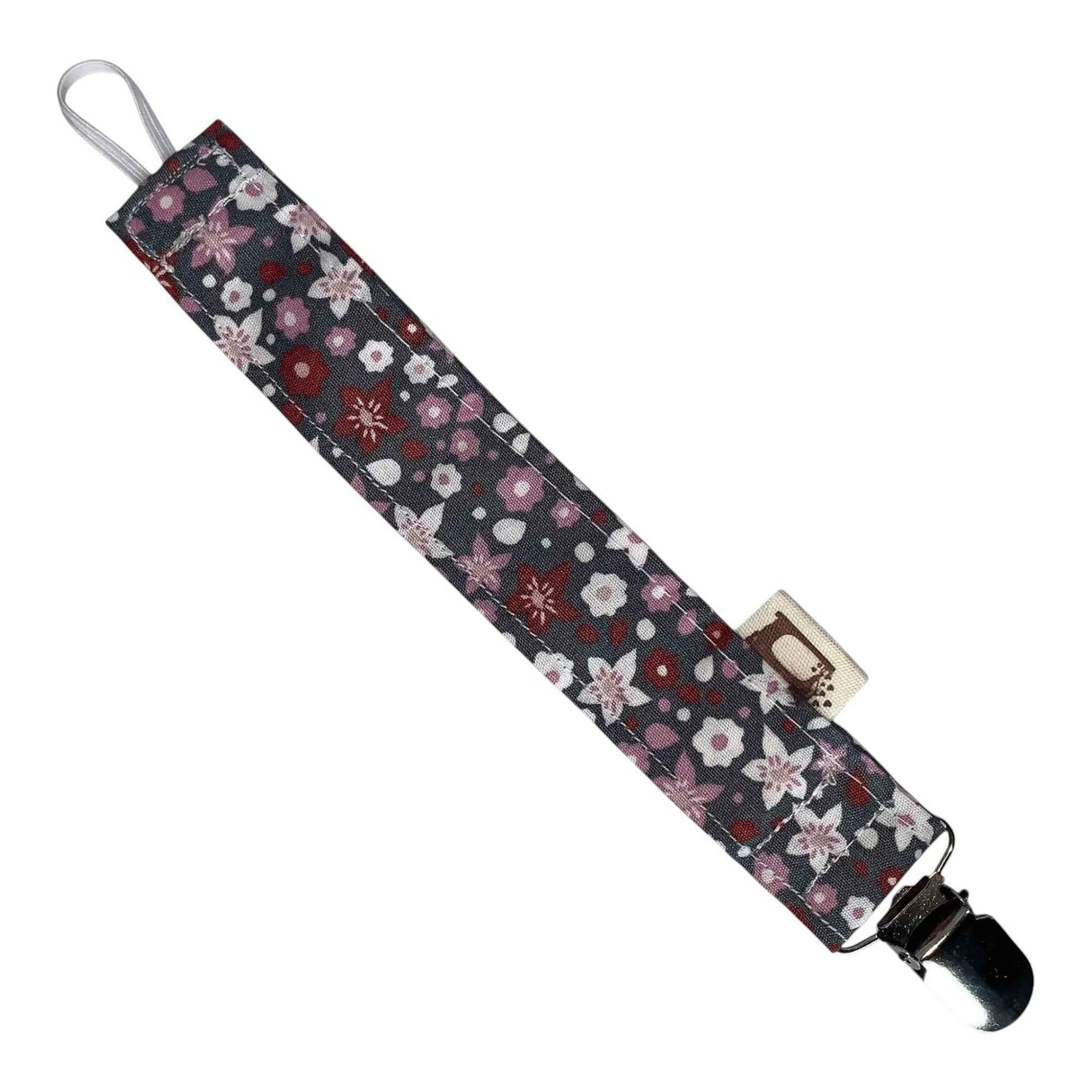 Dusty Garden Pacifier Clip – Floral Denim